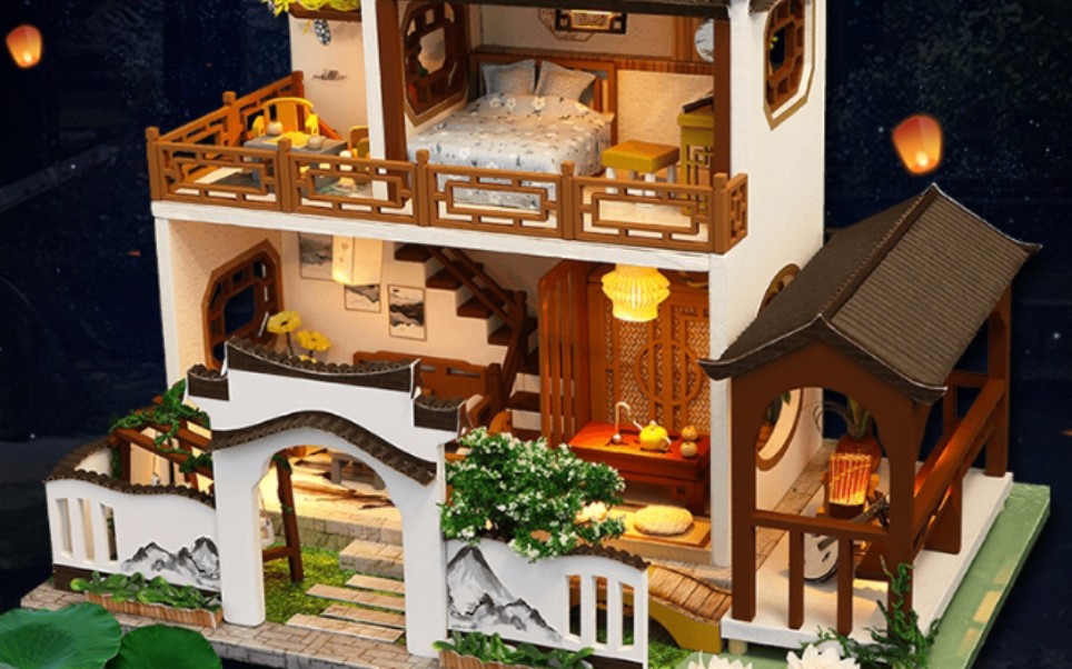 【搬运diy小屋】古风荷塘月色_哔哩哔哩_bilibili