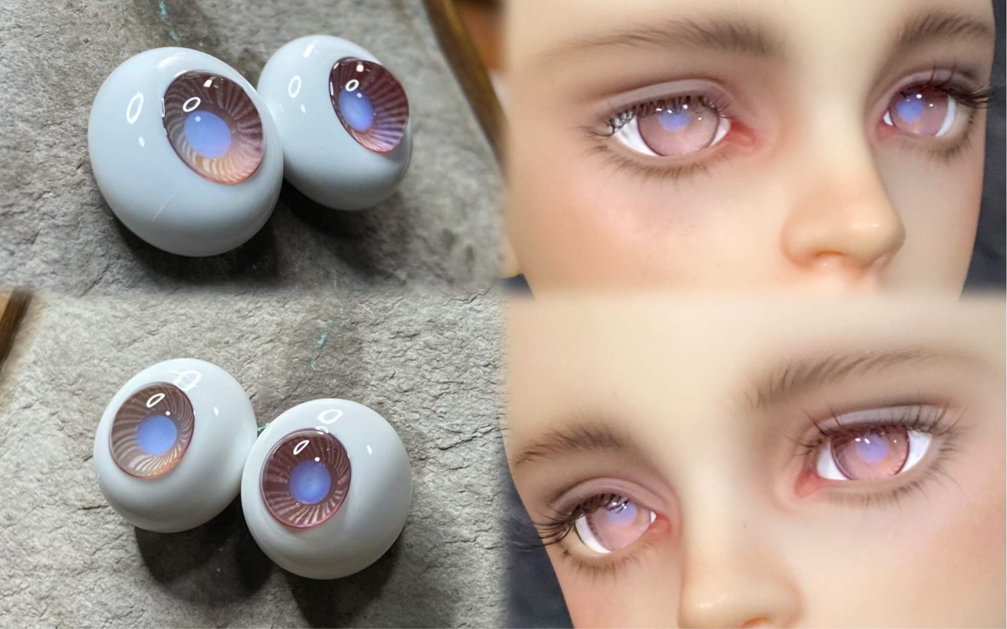 bjd手工玻璃眼展示