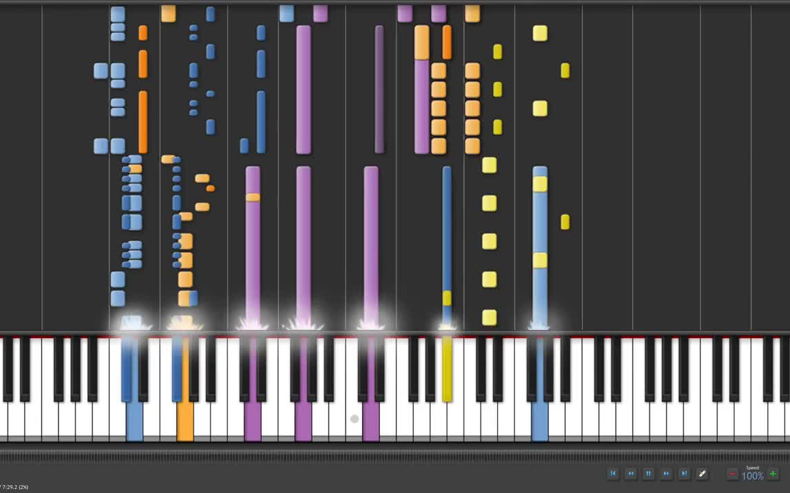 [图]【东方原曲还原】感情的摩天楼 - 东方星莲船【synthesia】