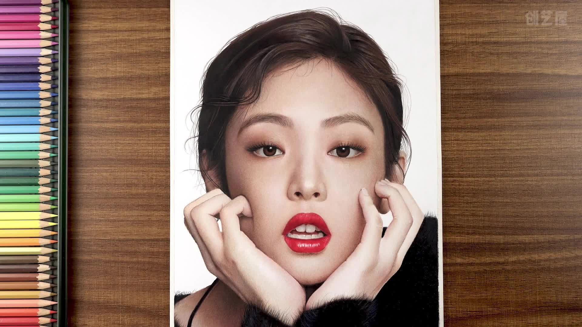 画师上线,来画blackpink成员金珍妮jennie