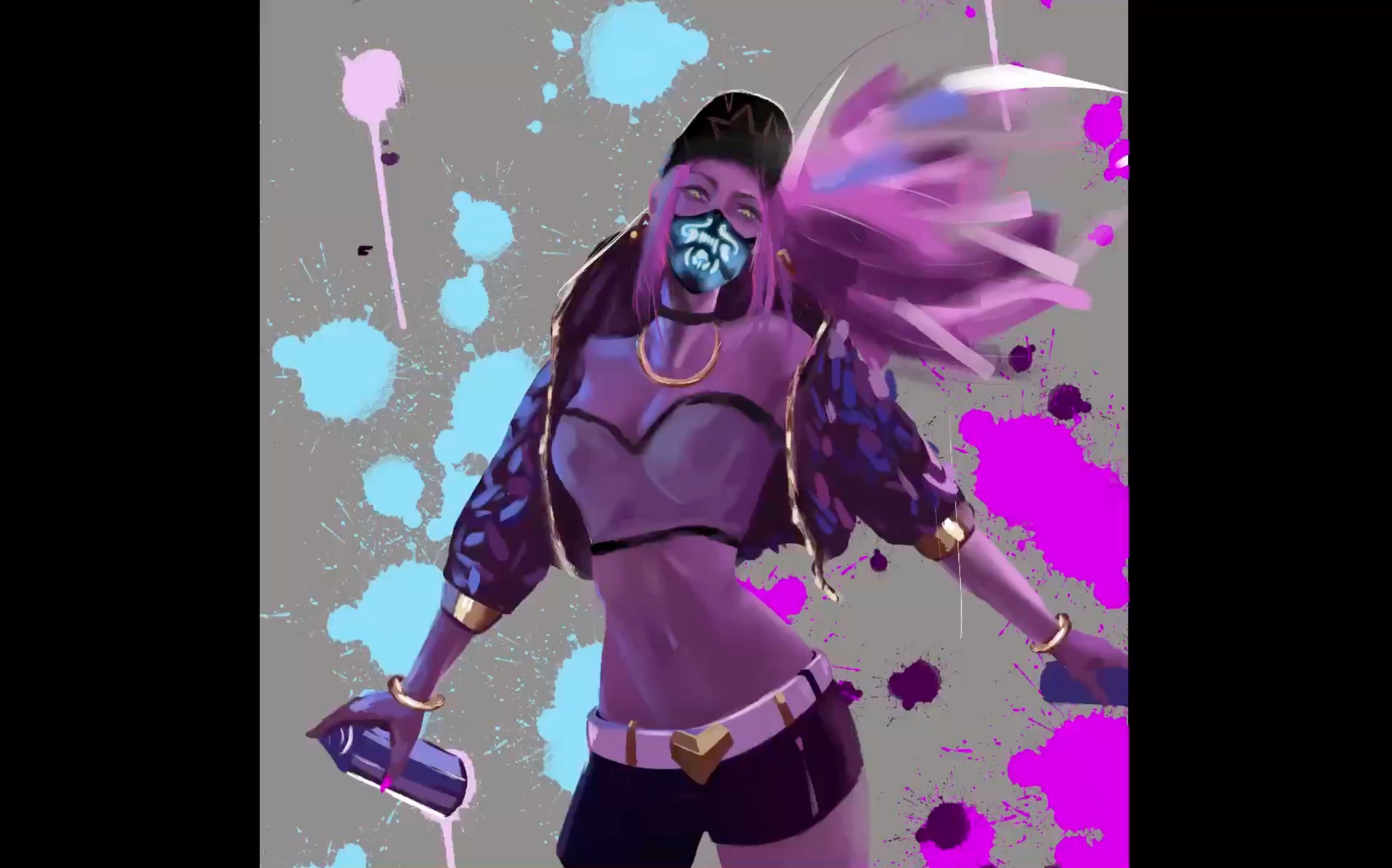 临摹【wlop】kda 阿卡丽_哔哩哔哩 (゜-゜)つロ 干杯~-bilibili