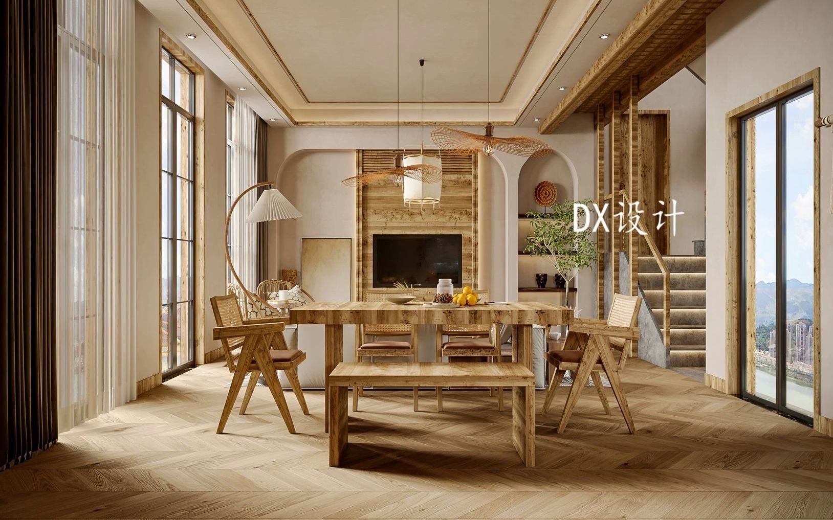 民宿软装风格 #民宿案例 侘寂美学--民宿 #知末网