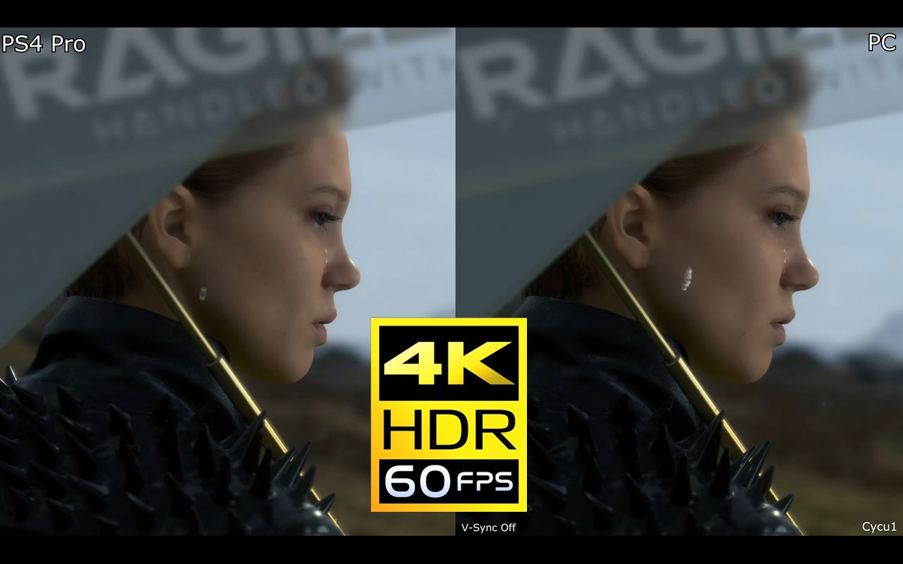 【4k60幀】《死亡擱淺》ps4 pro vs pc rtx 2080 super 4k畫質對比