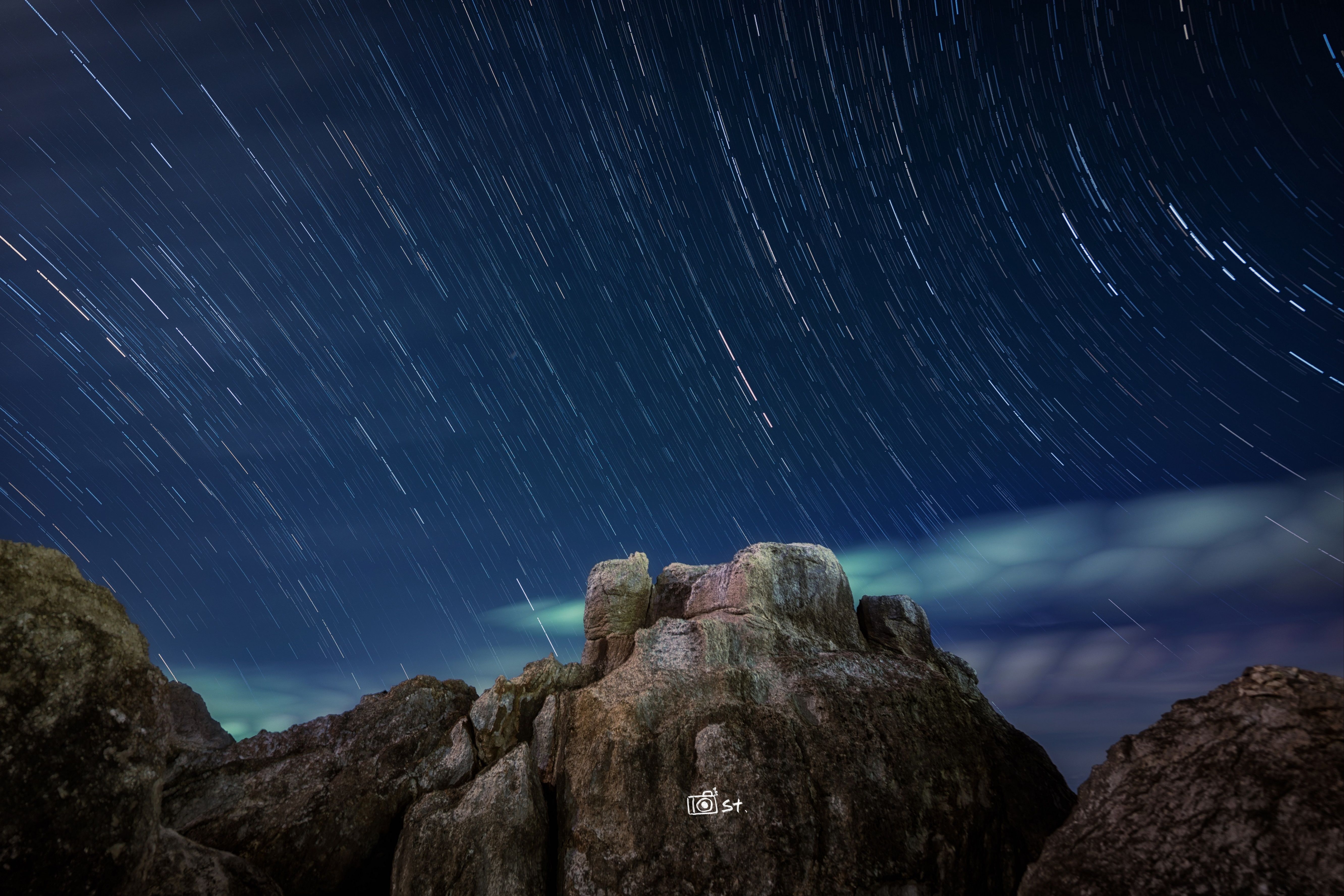 没拍到银河,但拍到好美好美的星轨
