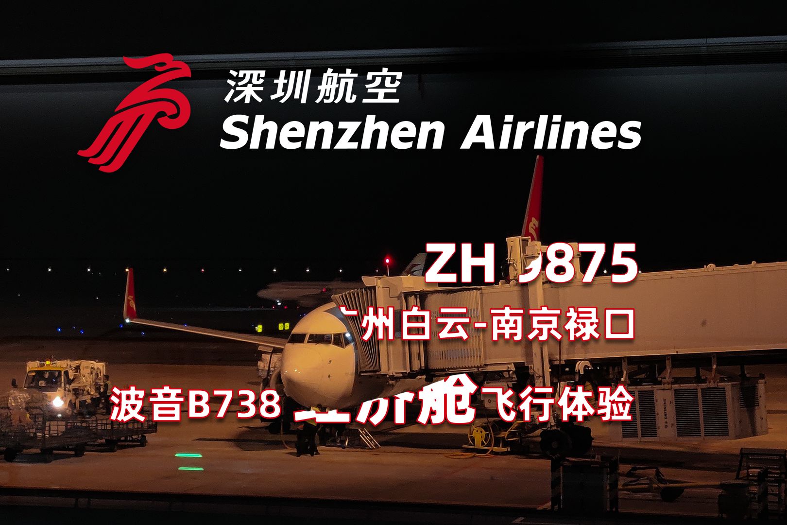 【飞行体验】国内中短途非热门航线体验|深圳航空 ZH9875 广州白云南京禄口 飞行记录|粤语中字哔哩哔哩bilibili