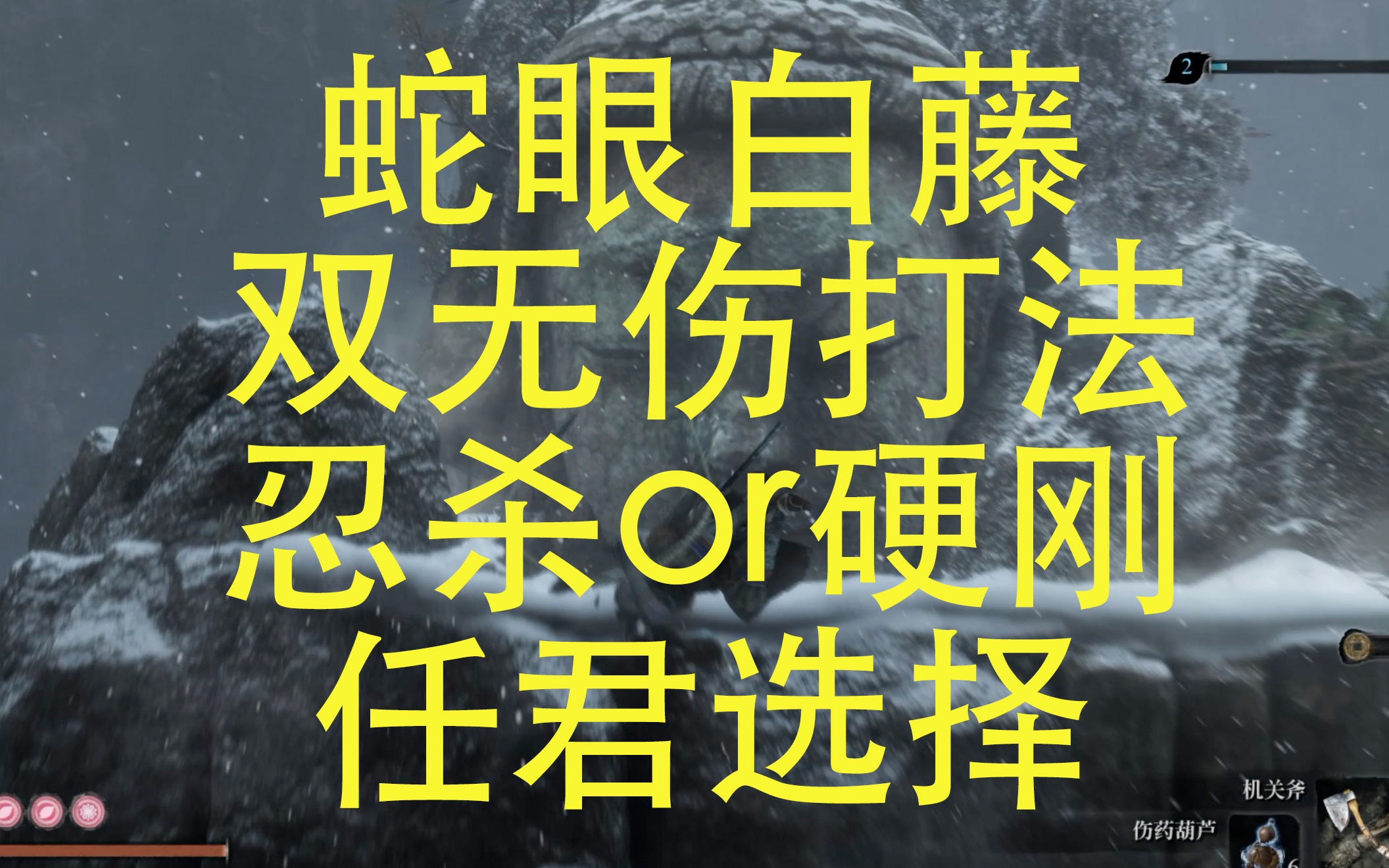 【只狼】蛇眼白藤双无伤打法详解