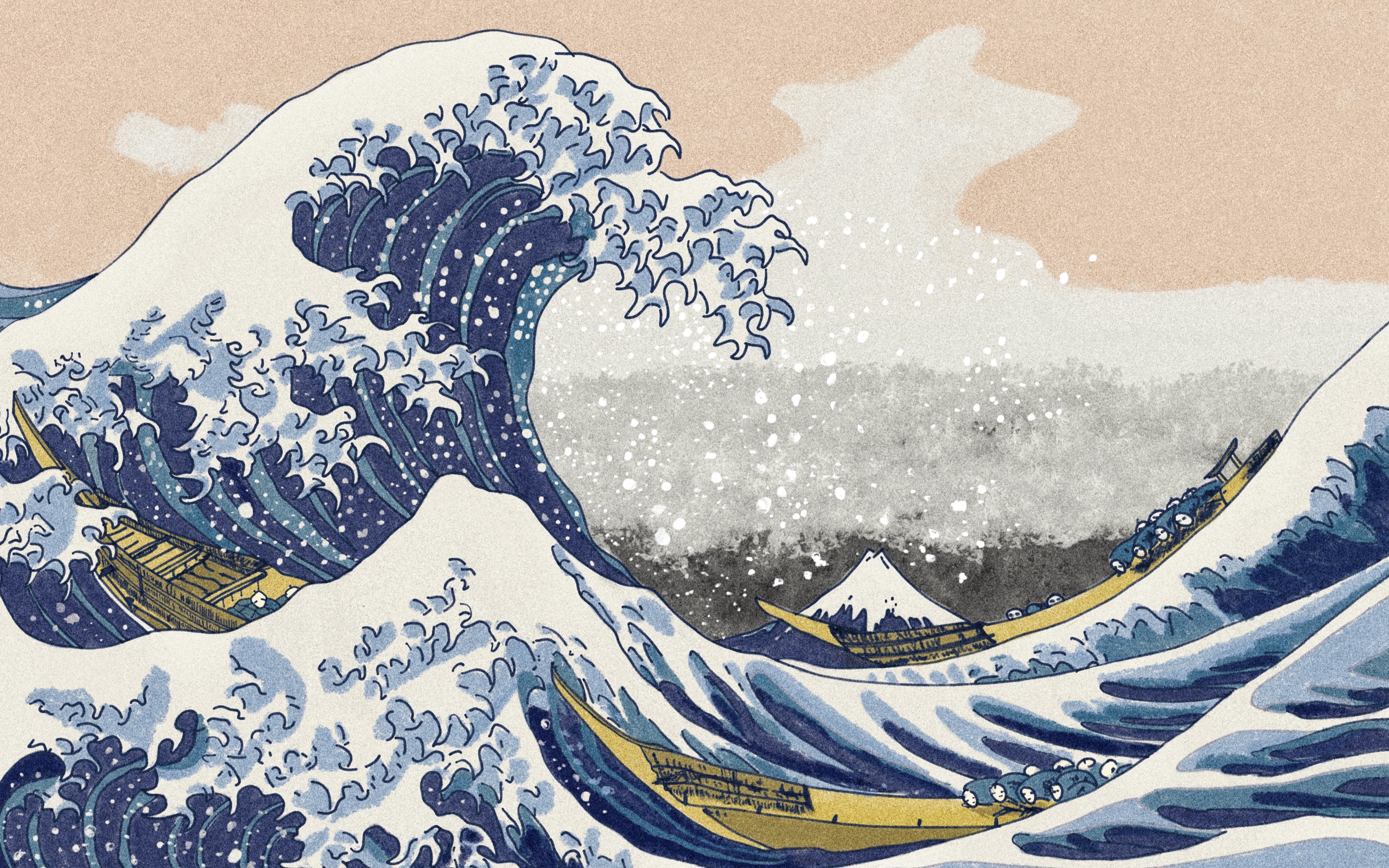 ipad画画丨神奈川冲浪里 生命与自然丨artset4丨喜欢的画和笔刷