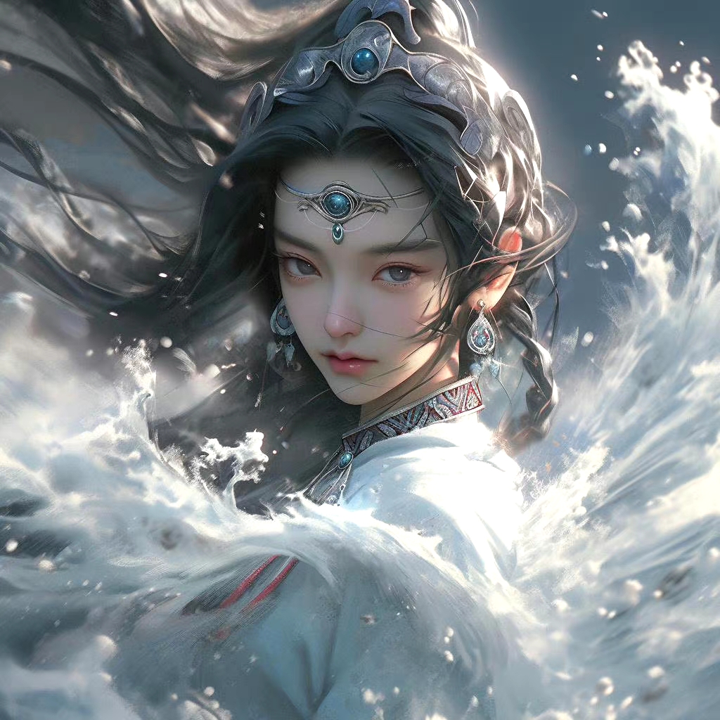 精美古风插画女生头像|"水漫金山"90