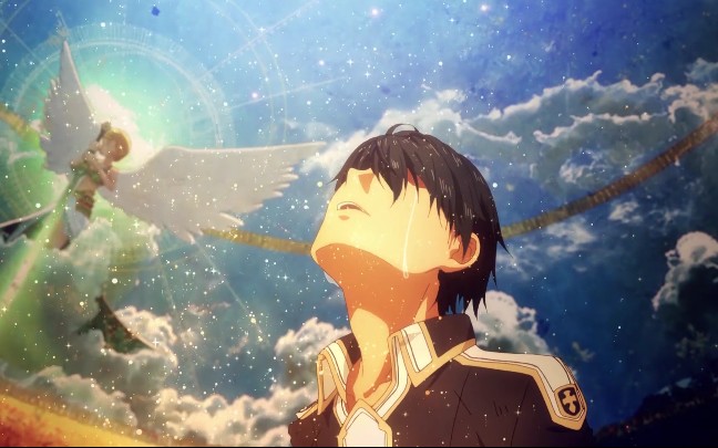 刀剑神域桐人那把黑色的剑就叫夜空之剑吧secretbase茅野爱衣户松遥