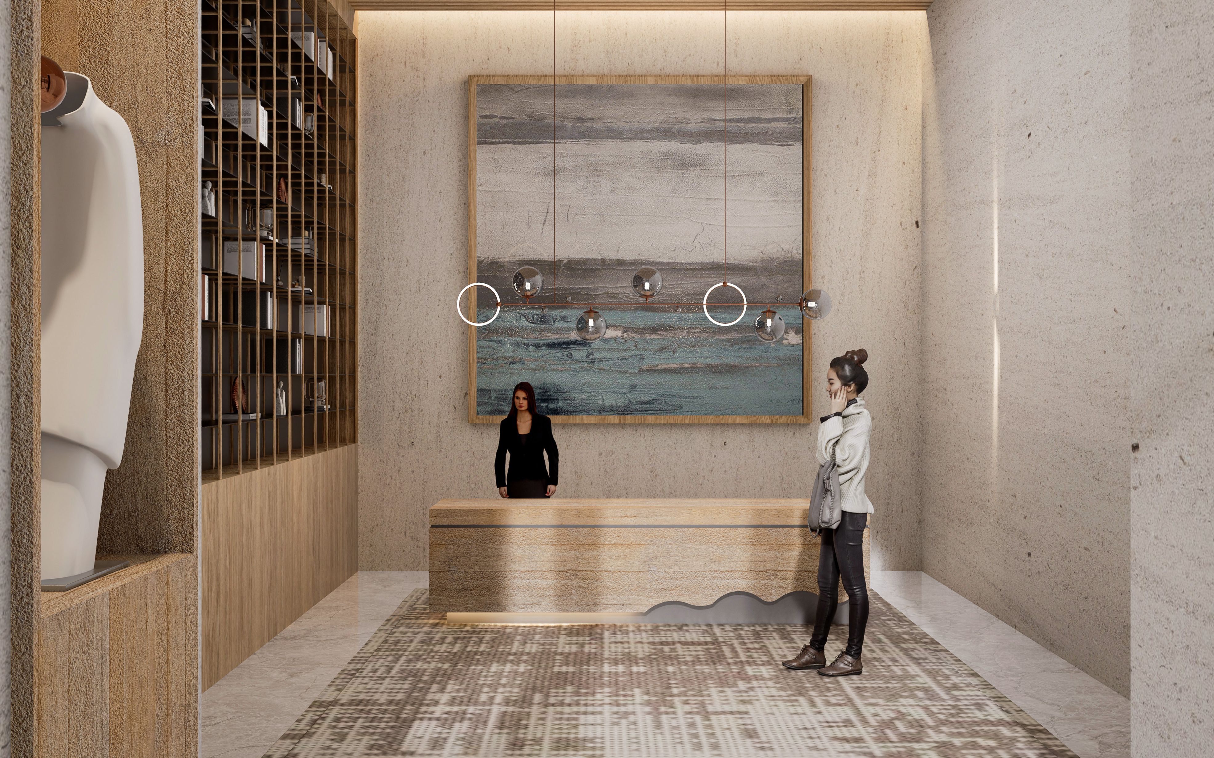 酒店大堂su d5渲染器