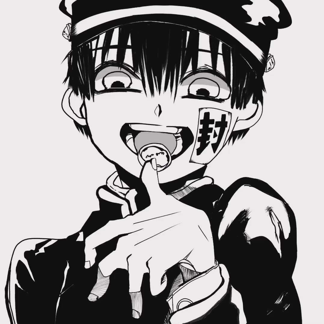 【临摹】地缚少年花子君临摹.黑白漫画风格.