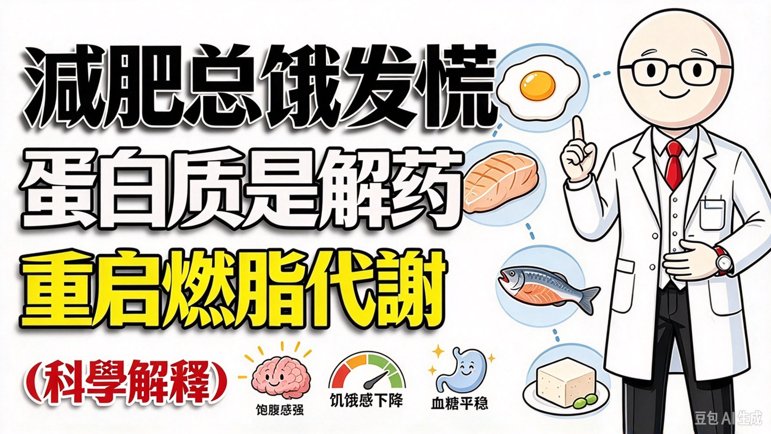 如果把蛋白质吃到这个量，你的饥饿感会发生什么变化？（科学解释）#减脂#减肥#科学减肥#内脏脂肪#基础代谢#增肌减脂#饮食控制#健康科普