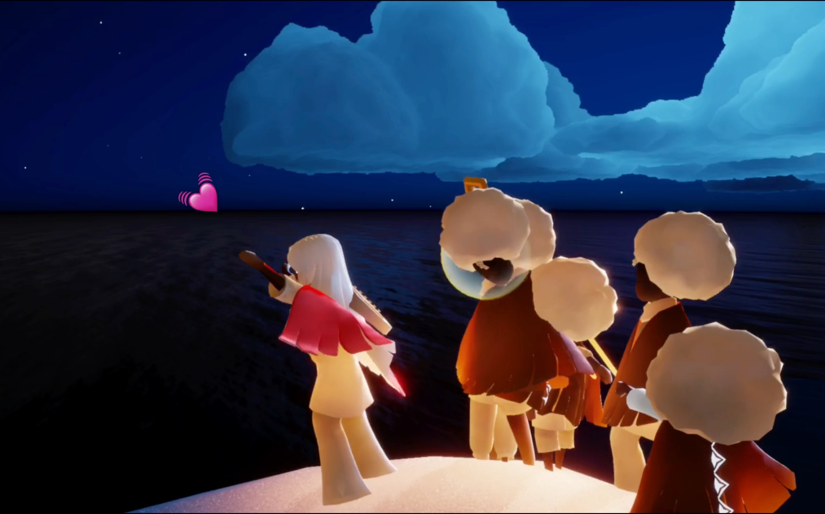 柚子光遇sky千与千寻主题曲用竖琴给爆炸头伙伴们弹曲子