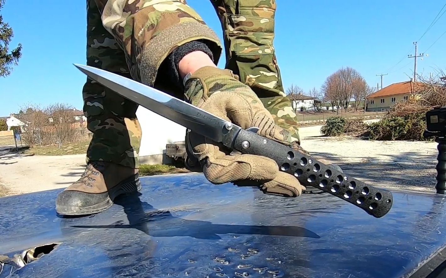 【joe x】冷钢剑鱼折刀 6英寸款 大号 抗折抗冲击测试 钢材aus8_哔哩