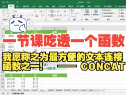 下载视频: 比CONCATENATE和PHOETIC还好用的文本连接函数-CONCAT！