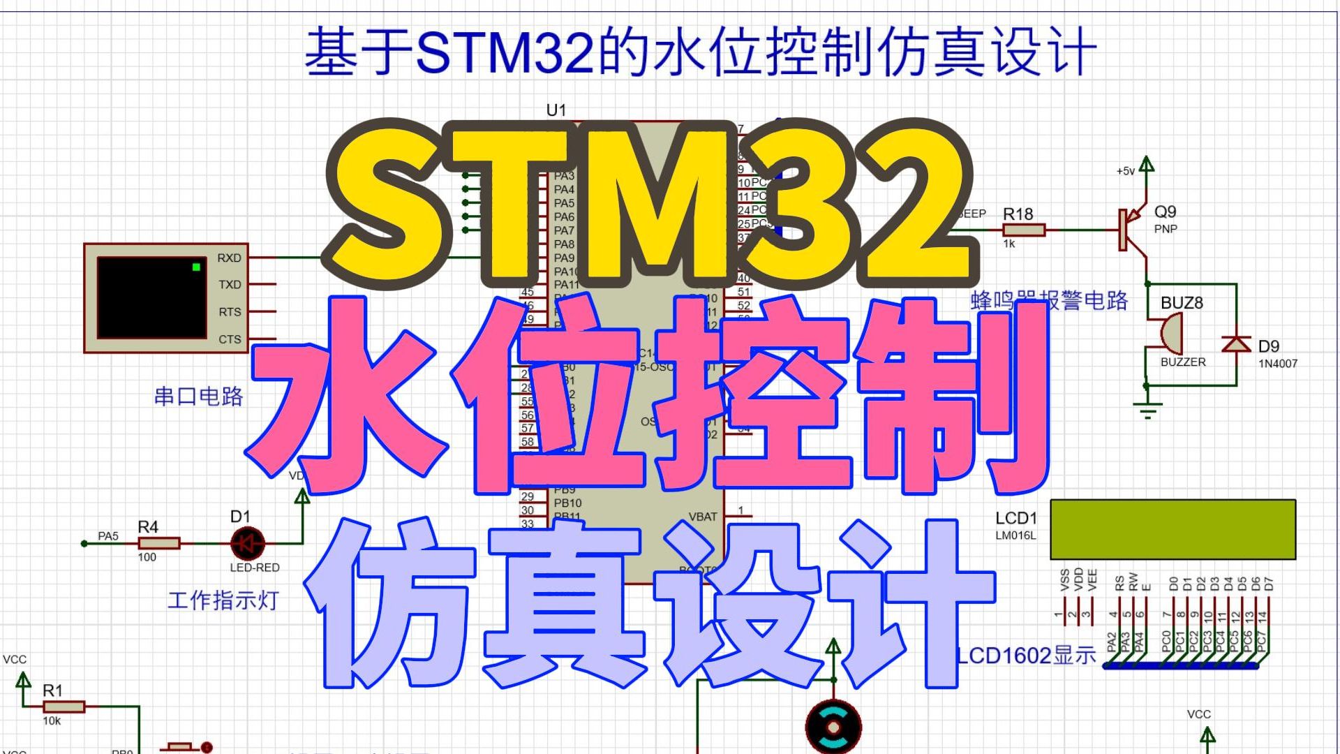 基于STM32的水位检测控制系统proteus仿真设计哔哩哔哩bilibili