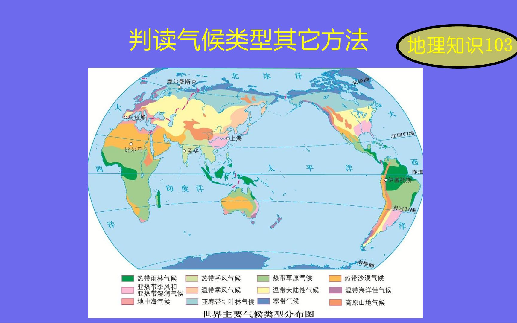 [图]地理知识103：判别气候，除气温和降水指标外还有什么方法？