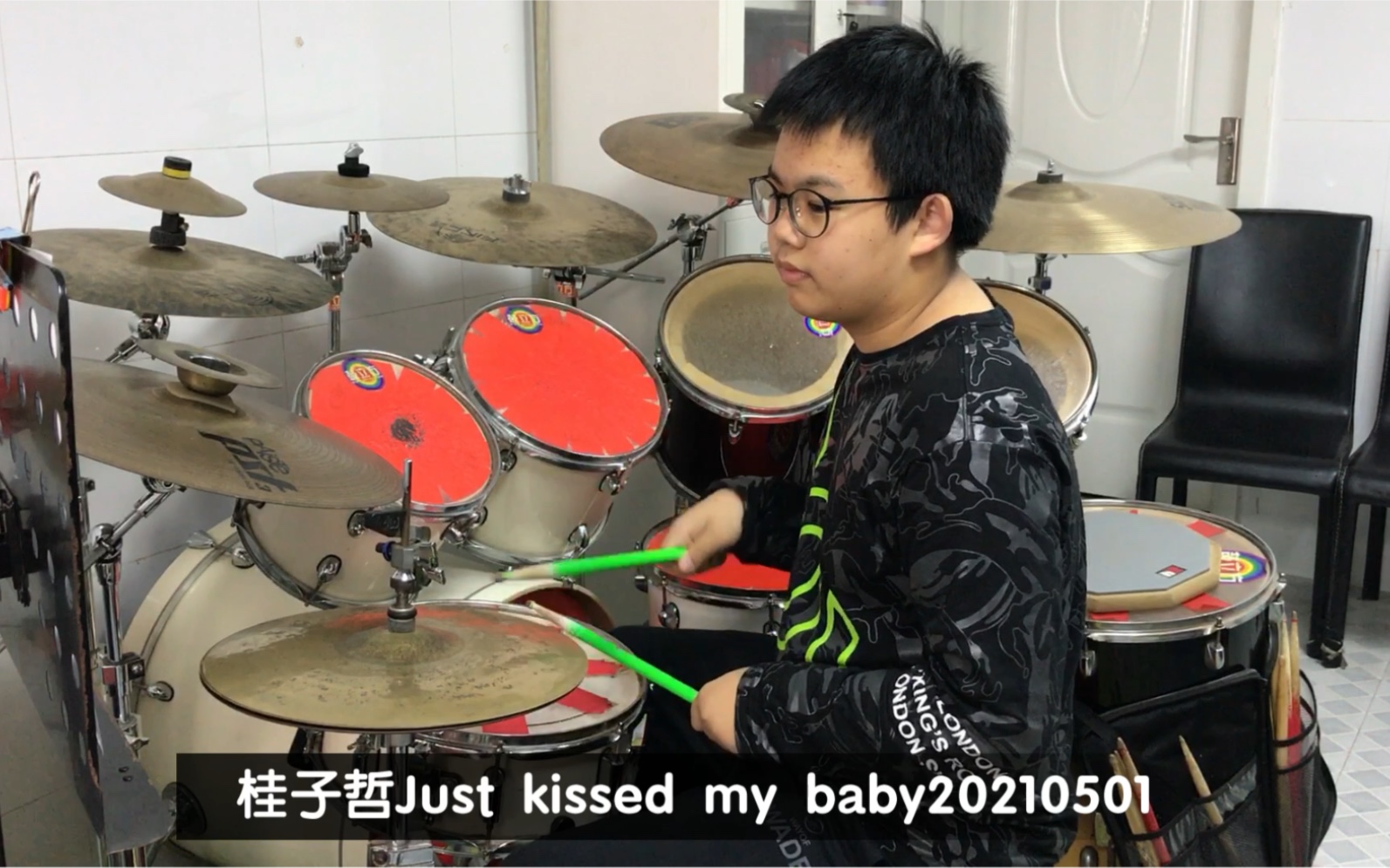 [图]桂子哲练鼓《Just kissed my baby》20210501