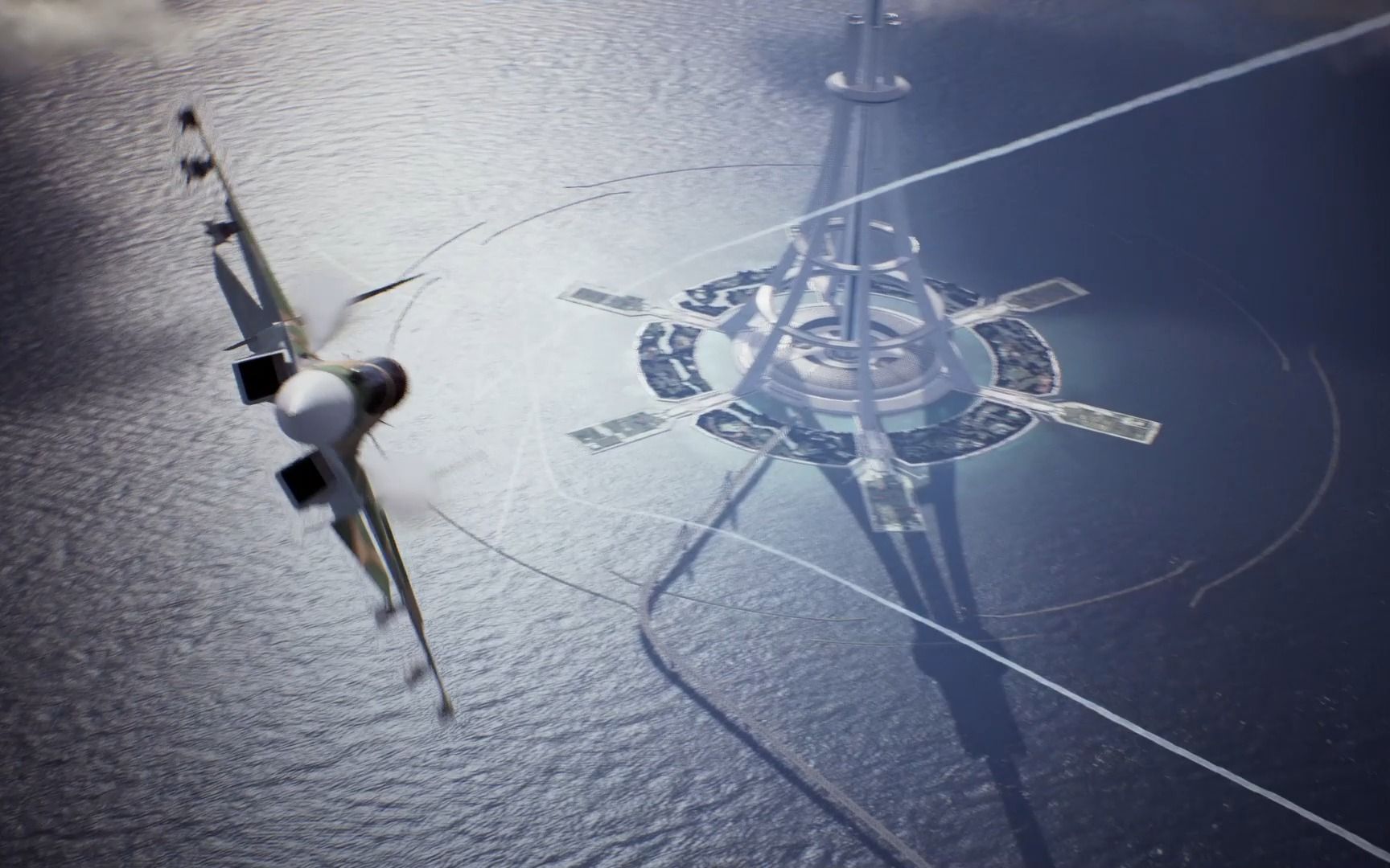 【流浪地球2/皇牌空战7】驾驶歼20在太空电梯激情空战