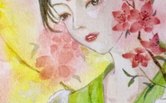 【诗中有画】去年今日此门中,人面桃花相映红.哔哩哔哩bilibili