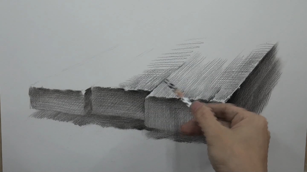 江振坤素描静物课程_素描木板_解决你不会处理桌面难题