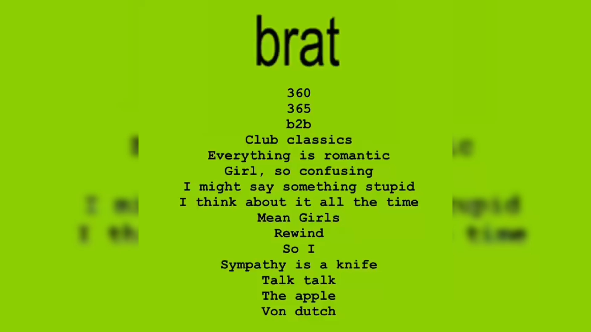 【洗茶】Charli XCX 在语音笔记中公布了新专辑『brat』收录曲目情况哔哩哔哩bilibili