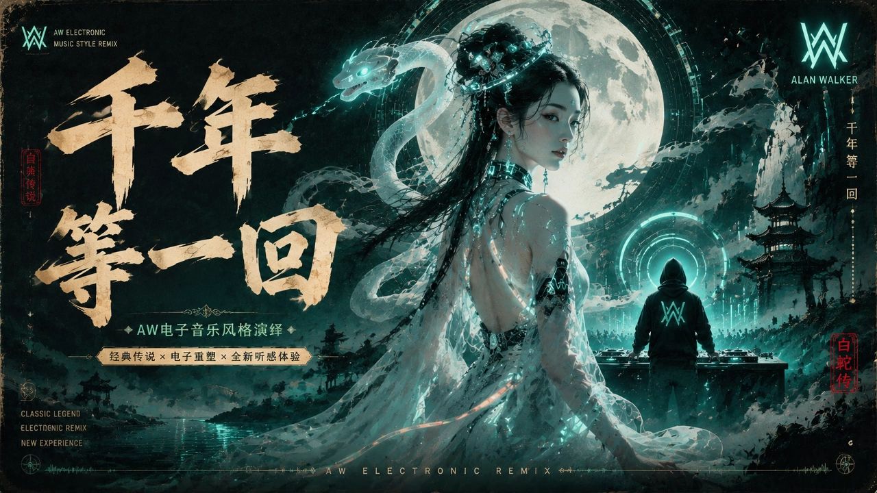 《千年等一回》被 Alan Walker 电音重塑！白素贞一开口，西湖直接变赛博仙境