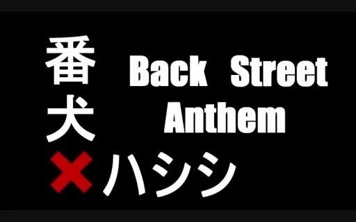 【番犬*ハシシ】Back Street Anthem哔哩哔哩bilibili