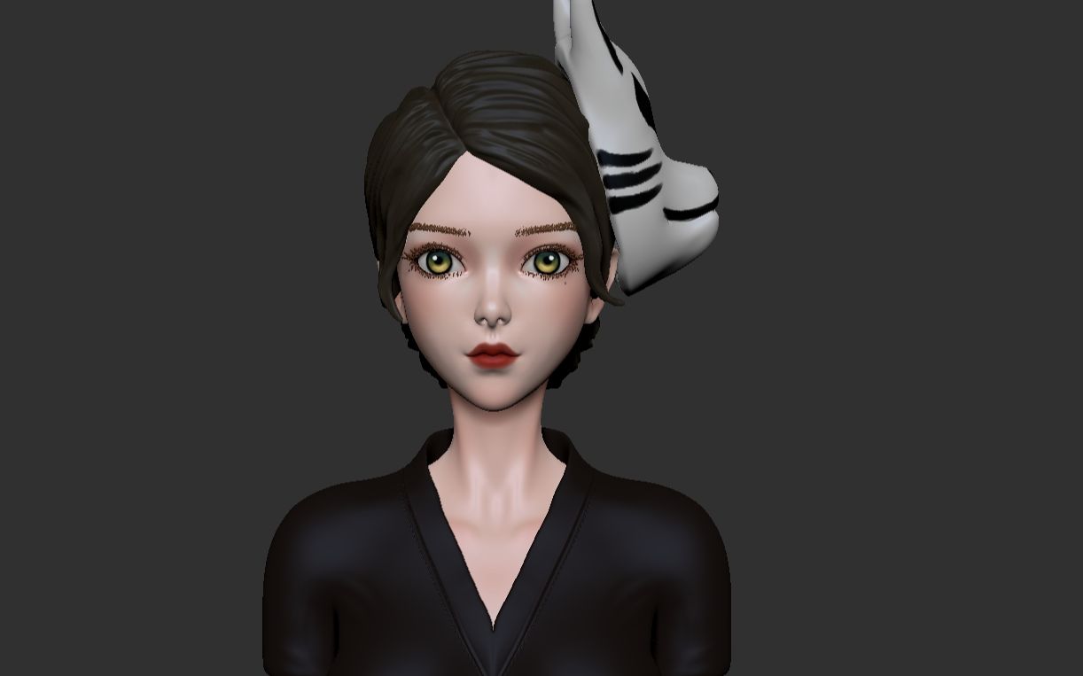 zbrush狐女雕刻 渲染全过程详细3d教学_哔哩哔哩_bilibili