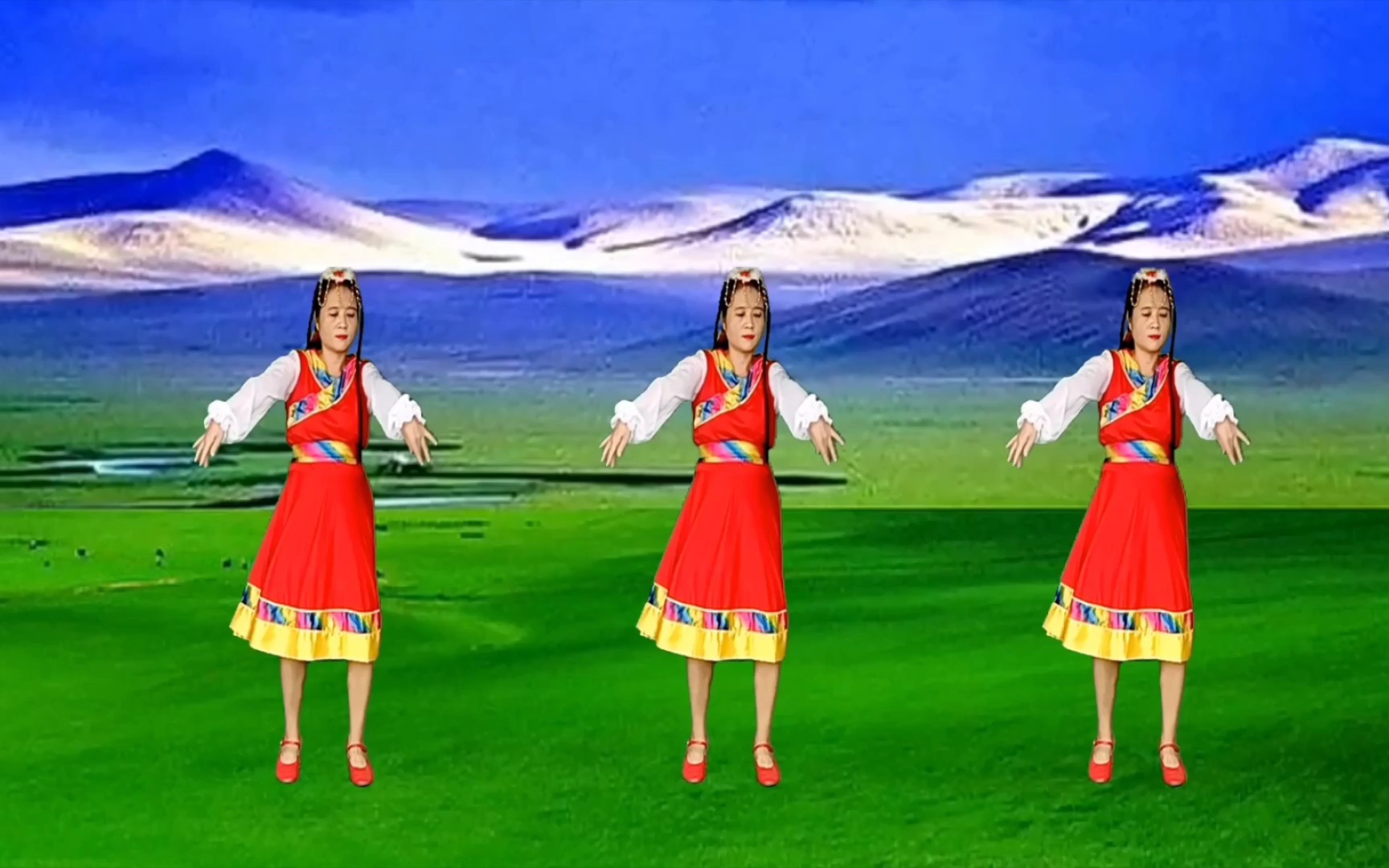 广场舞《草原绿了》优美舞步,好听好看