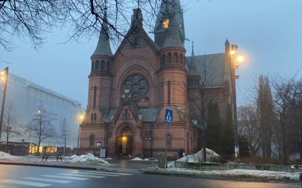 漫步在冬天的奥斯陆挪威街景oslonorwaywinterwalkjanuary2022