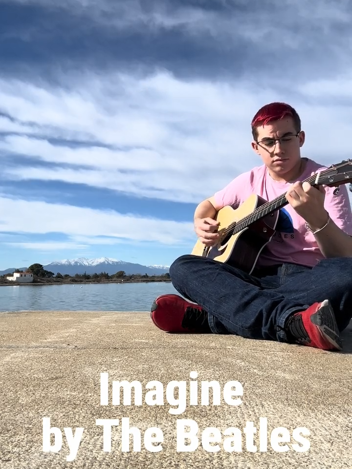 想象一下 电吉他上的甲壳虫乐队