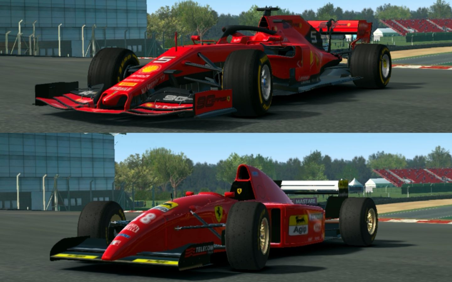 真实赛车3法拉利sf90412t2蒙扎银石单圈对比