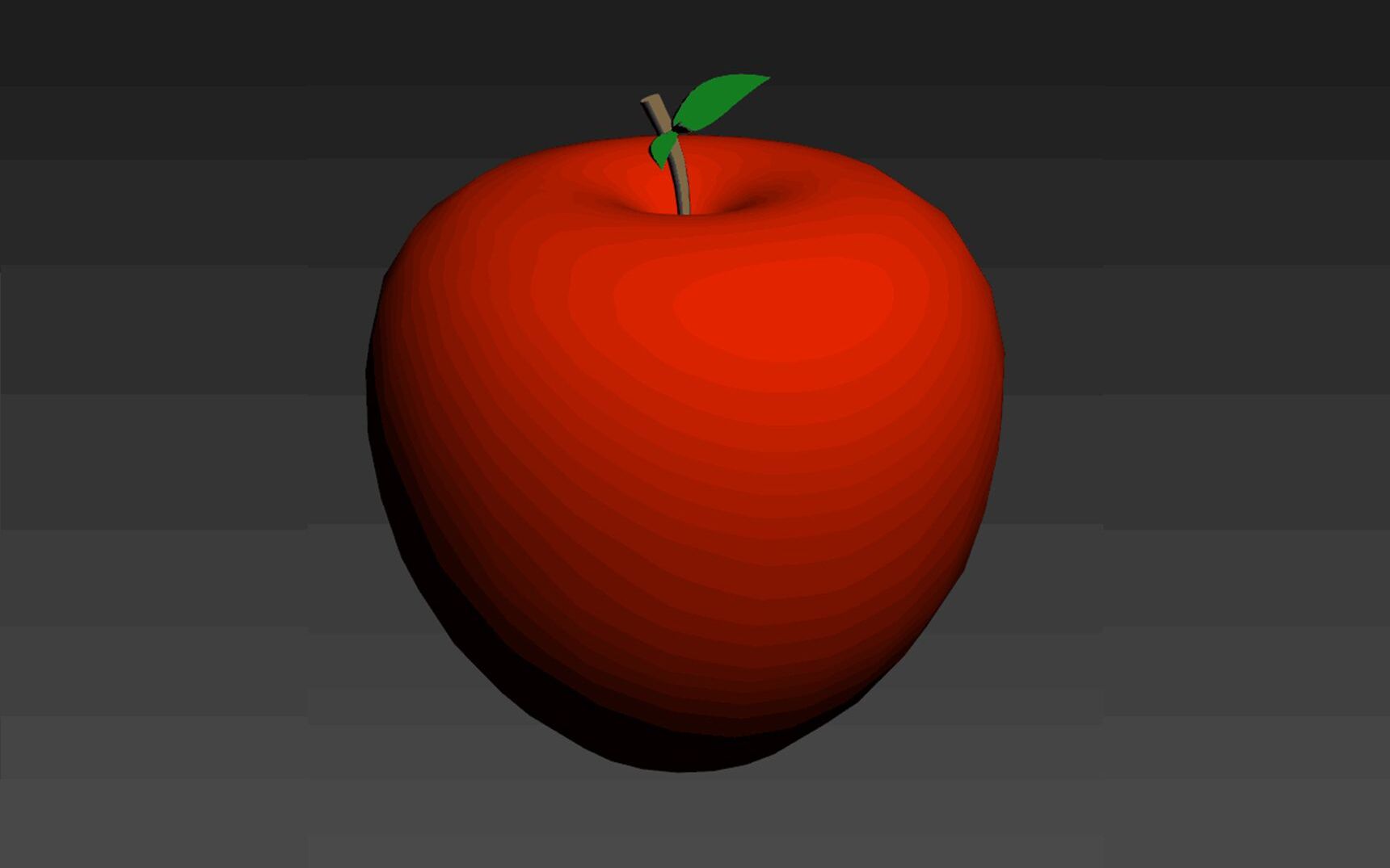 平安夜没啥送给大家,做一个3d苹果送给你