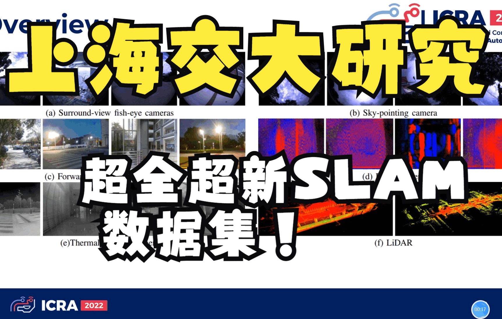 【开源】超全超新SLAM数据集!鱼眼+红外+事件+RGB+IMU+LiDAR+GNSS+RTK!上海交大研究,ICRA2022哔哩哔哩bilibili