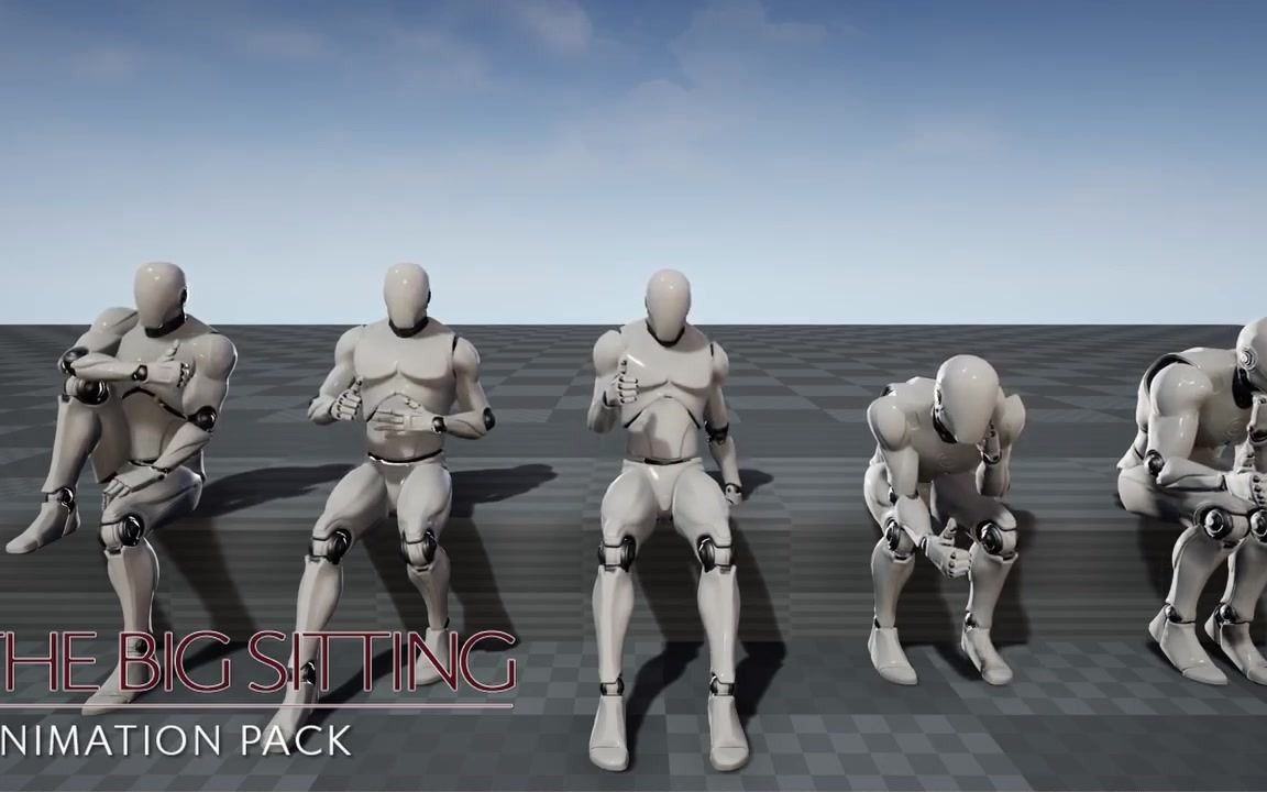 【UE5动画鉴赏分享】休闲坐姿动画|The Big Sitting Animation Pack|虚幻5 动作哔哩哔哩bilibili