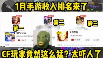 Tải video: 一月热门手游收入排名来了，CF玩家这么猛吗？差点拿下第一！