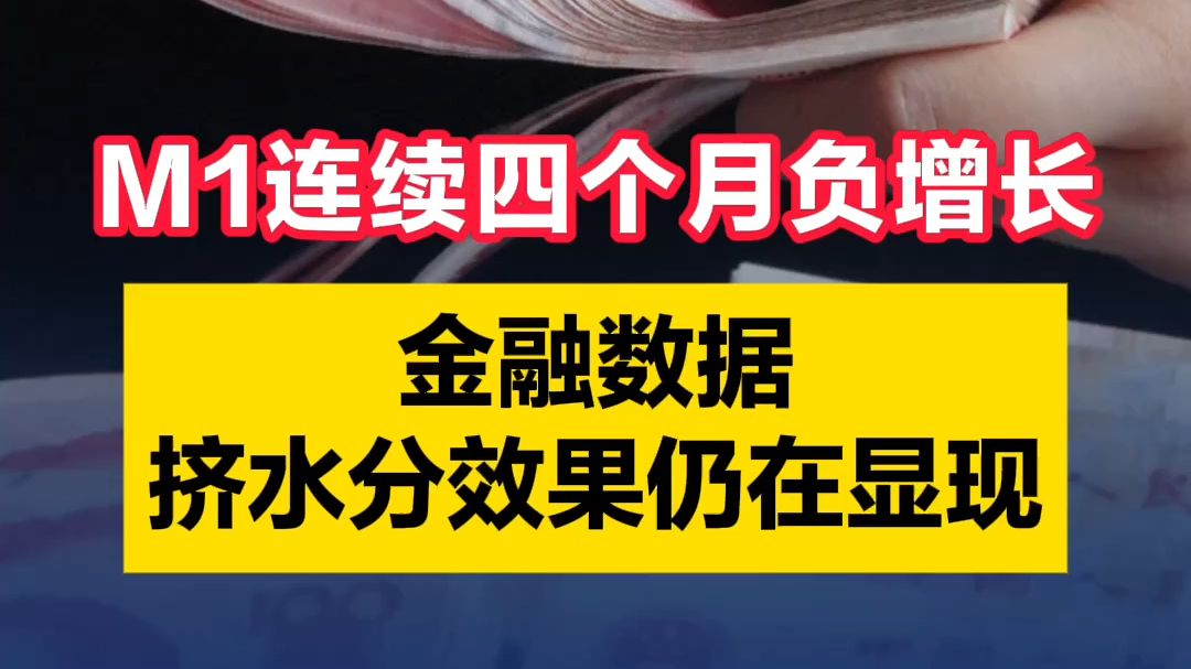 M1连续四个月负增长,金融数据挤水分效果仍在显现哔哩哔哩bilibili