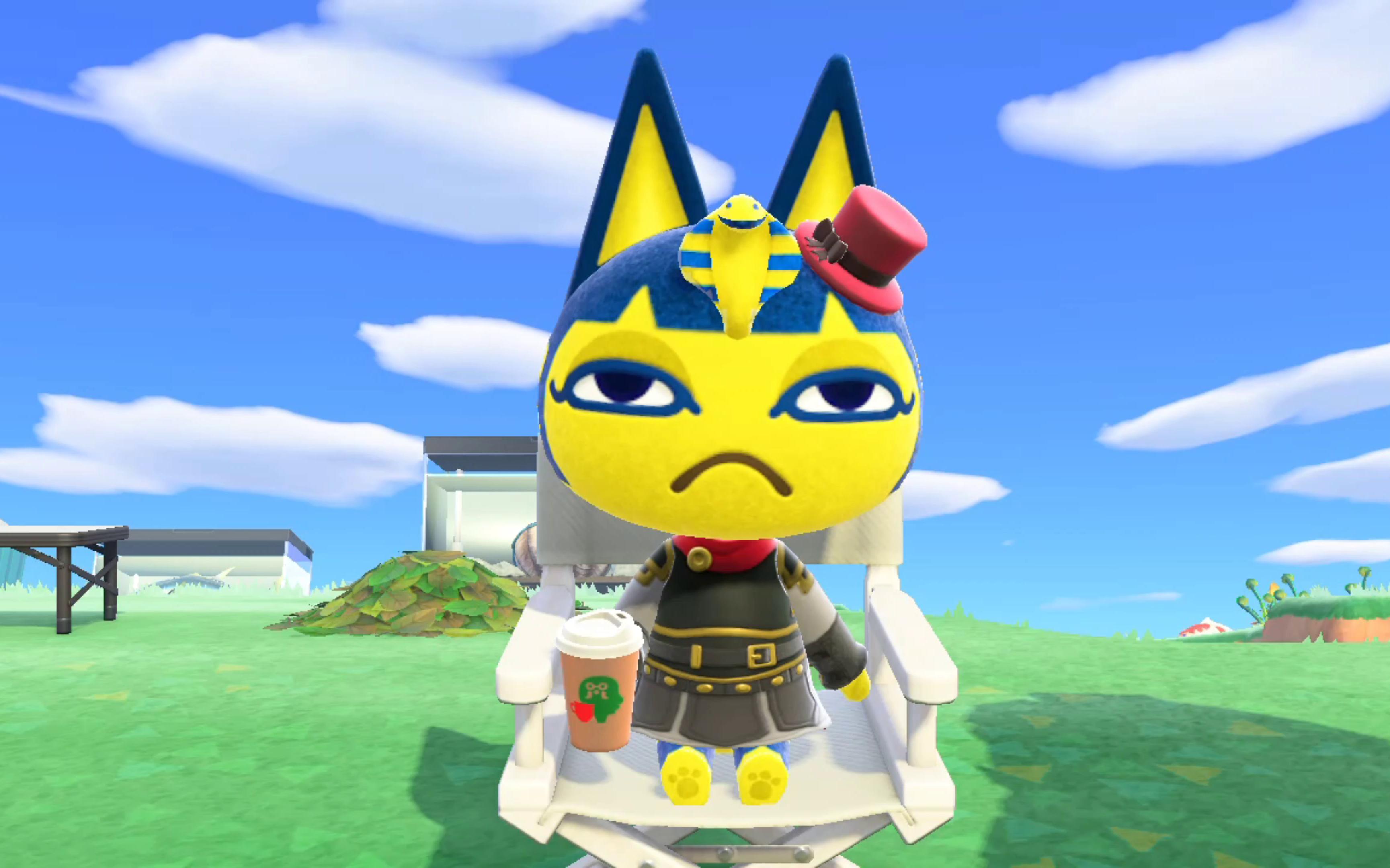 【动物森友会】大早上就在喝咖啡的艳后,尼罗