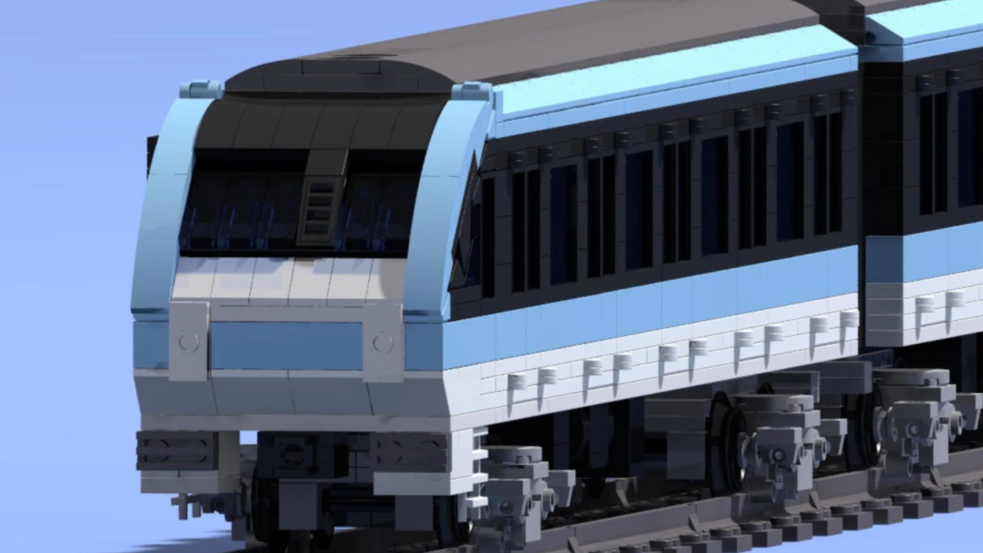 【乐高积木火车】南京地铁1号线蓝鱼moc展示