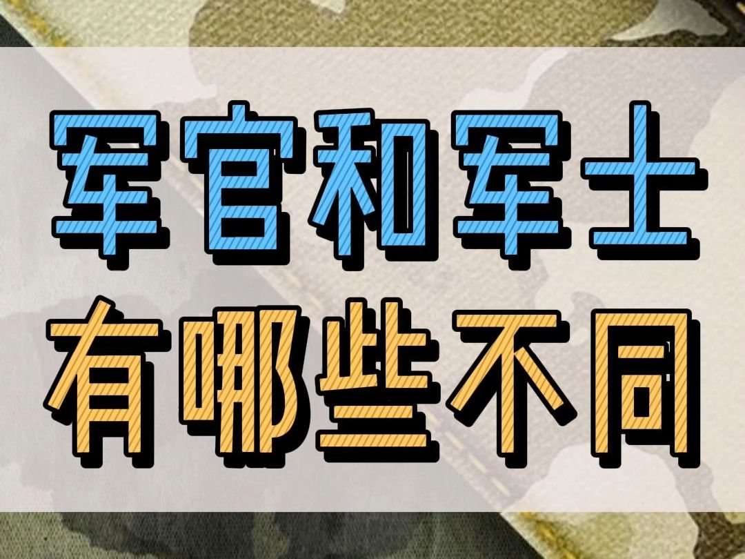 军官和军士,有哪些不同?哔哩哔哩bilibili