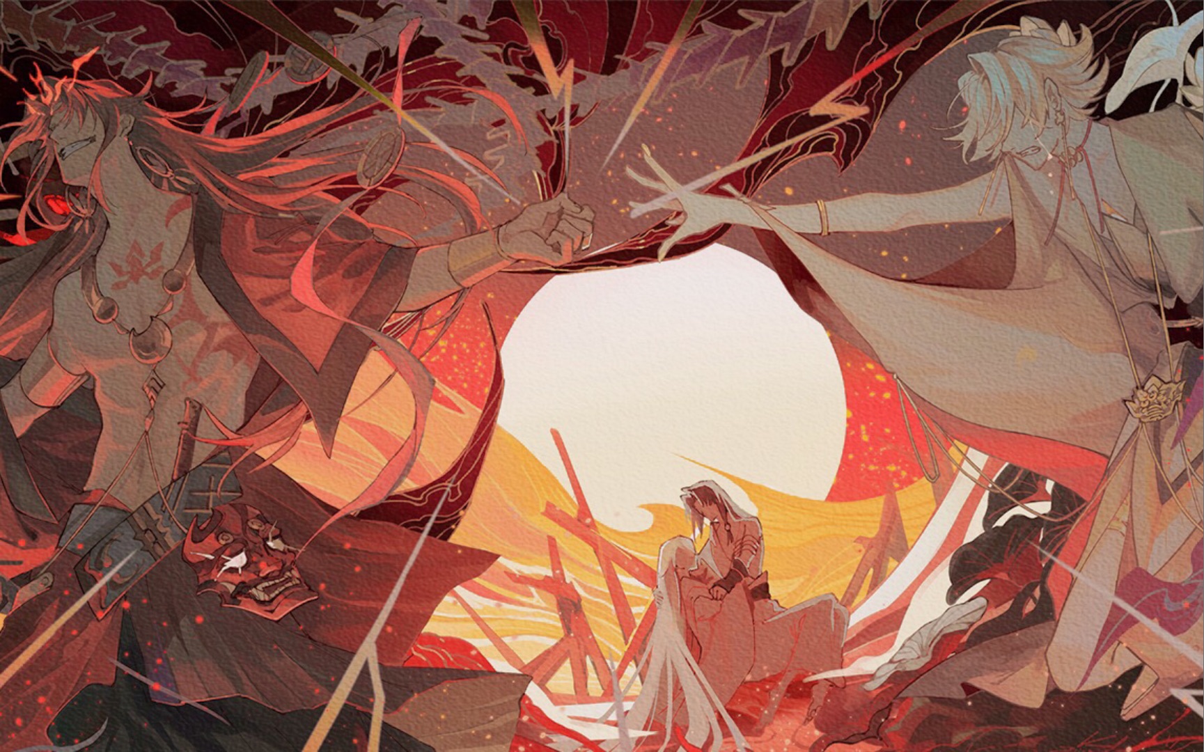 【阴阳师/帝释天x紧那罗x阿修罗】王和他那唱歌的乐师在等着他们的