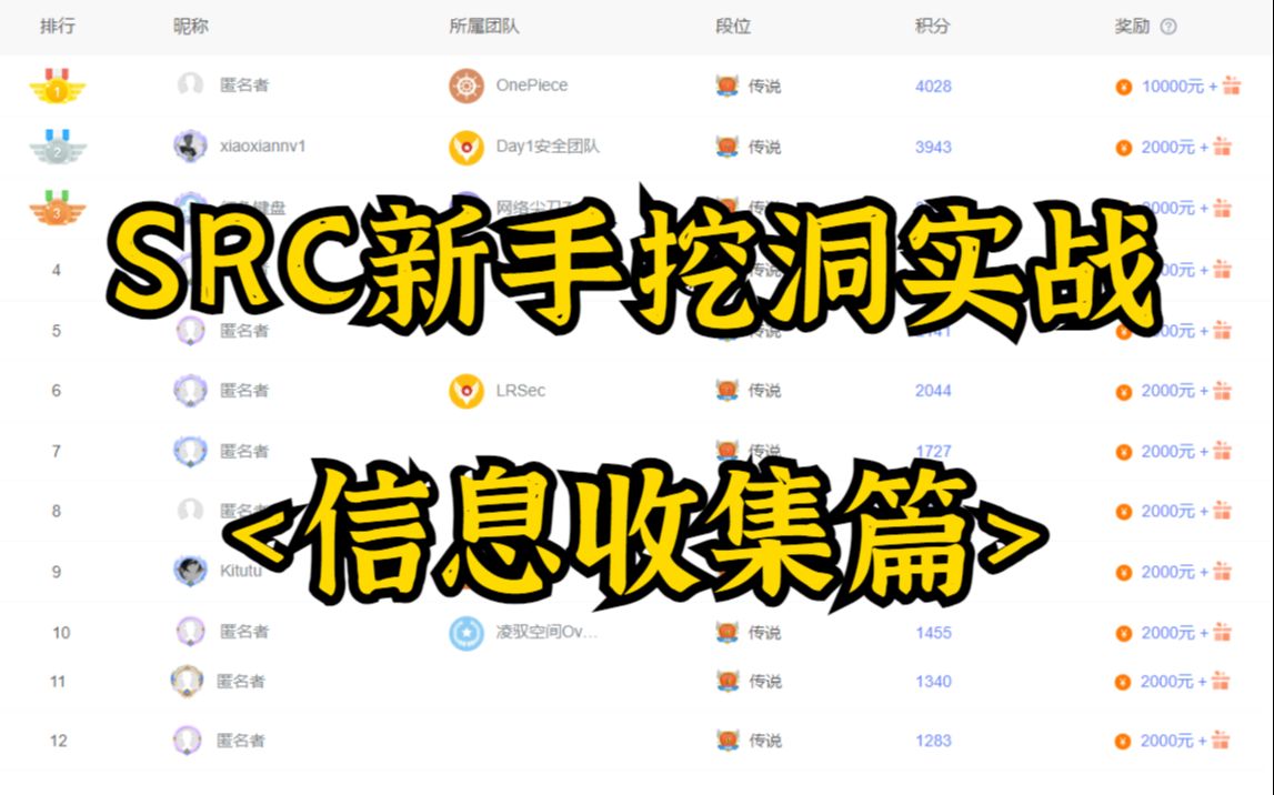 一个漏洞日入2000?SRC新手挖洞实战教程来了,5分钟带你掌握SRC漏洞信息收集与挖掘技巧哔哩哔哩bilibili