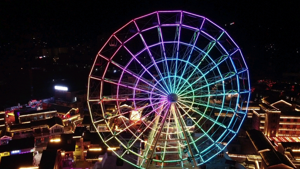 大疆御mini1拍摄重庆市南川区小东街夜景未剪辑