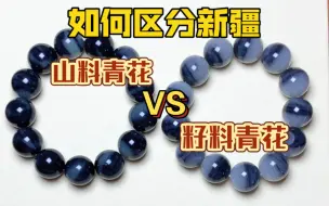 Descargar video: 傻傻分不清？新疆山料青花VS籽料青花