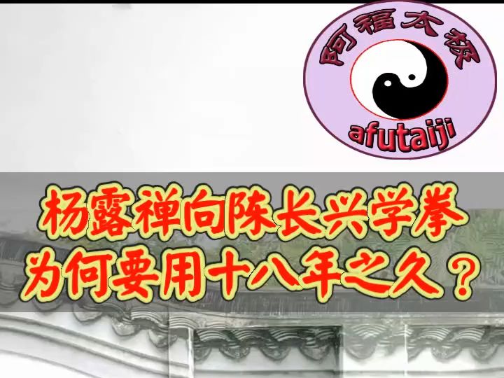 杨露禅向陈长兴学拳为何要用十八年之久?武禹襄资助杨而得陈家真传哔哩哔哩bilibili