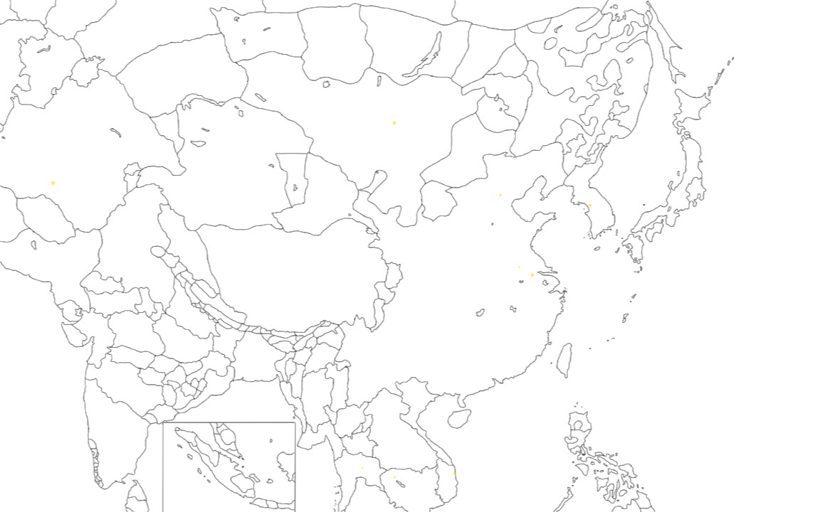 东亚地图简图图片