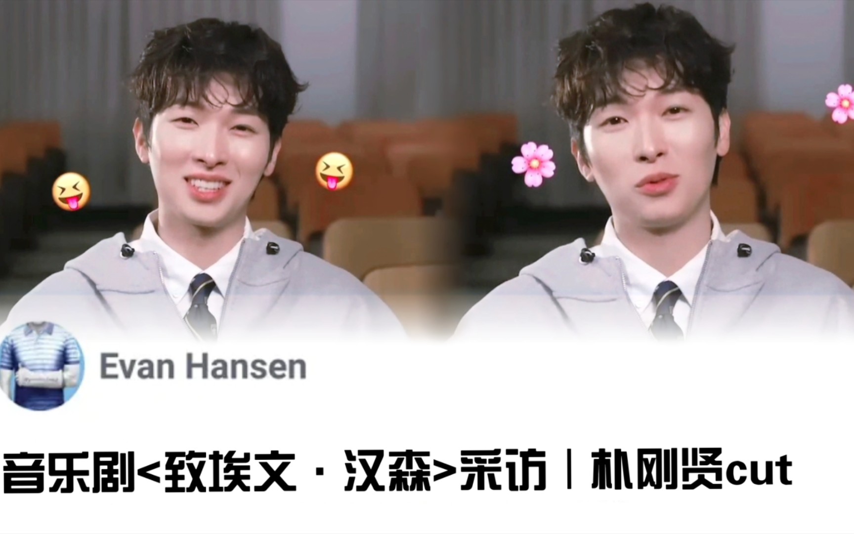 【中字】2024 韩国音乐剧「致埃文·汉森」采访 埃文篇 朴刚贤cut