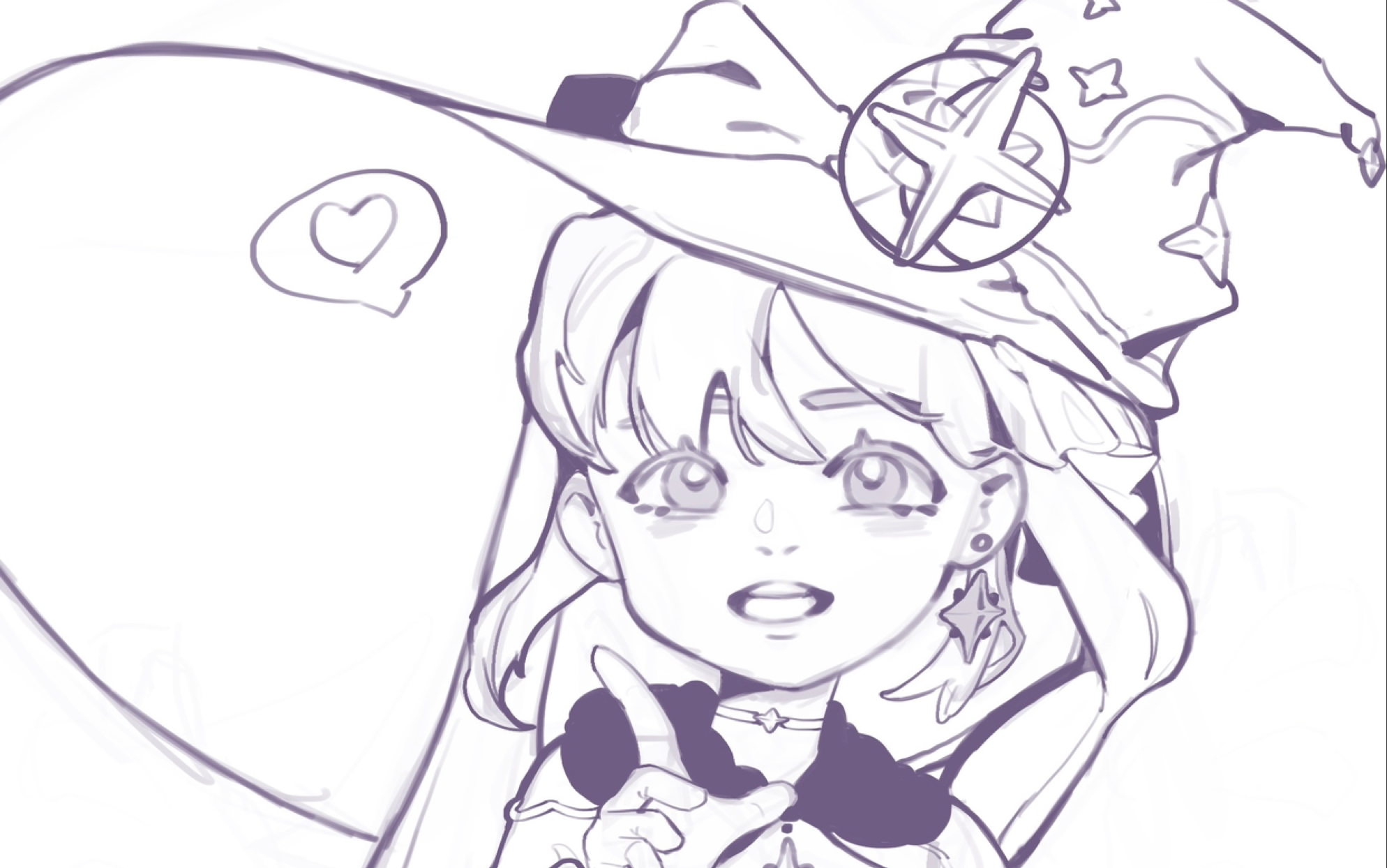 【原神】【绘画过程】少女莫娜