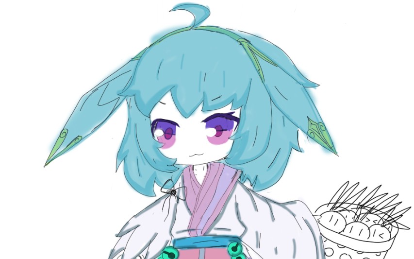 英魂之刃子别曰-q版同人指绘第一期玉兔(以后本兔立志要把全英雄做成